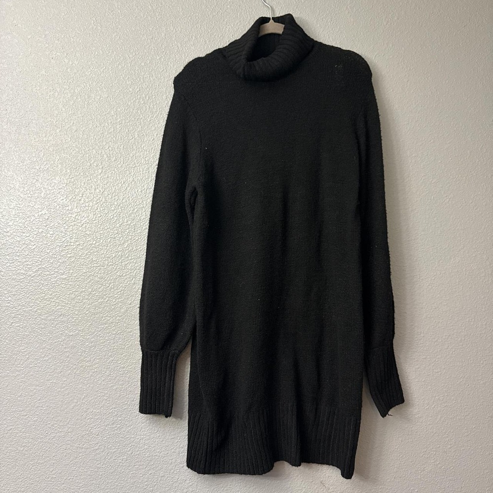 Wallflower Black Turtleneck Mini Sweater Dress